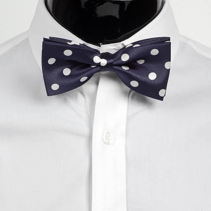 蝶ネクタイ ボウタイ ネイビー ブルー 青 ドット 水玉柄 サテン タッチ バタフライ ネクタイ bt20190602 |  | 02