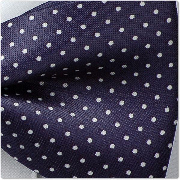 ボウタイ　蝶ネクタイ　バタフライ・ネクタイ　白色 マイクロ　ドット　ネイビー・青色  BT95　 |  | 01