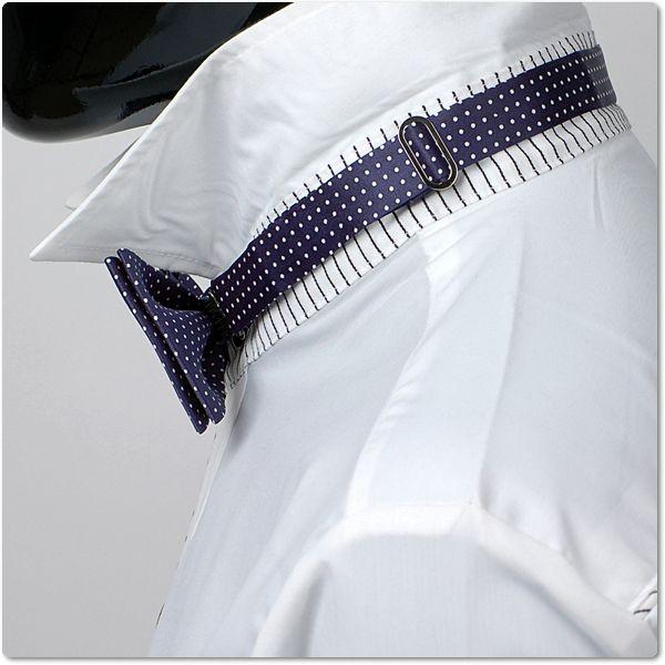ボウタイ　蝶ネクタイ　バタフライ・ネクタイ　白色 マイクロ　ドット　ネイビー・青色  BT95　 |  | 04
