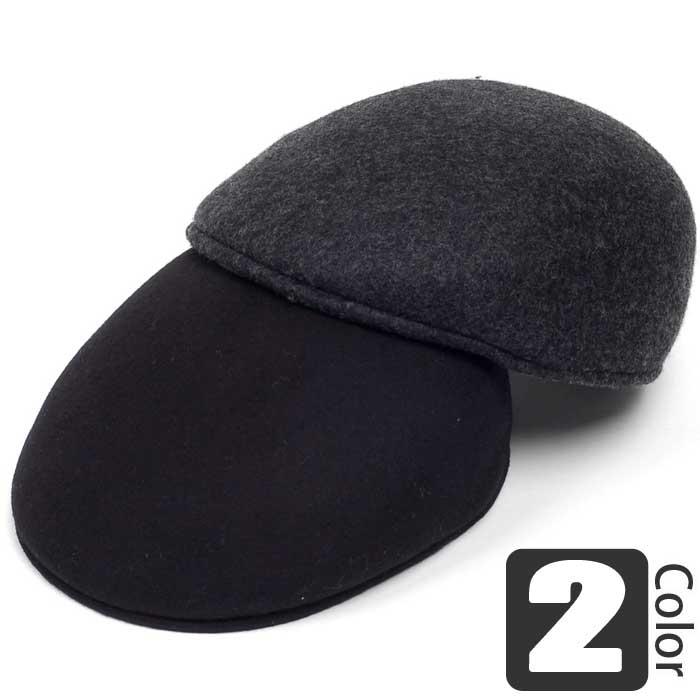 ハンチング ウール ベレー帽スタイル 秋冬　メンズ レディース 無地 シンプル ハンチングキャップ カジュアル 帽子 フリーサイズ 58cm ブラック、グレー　2色 | 