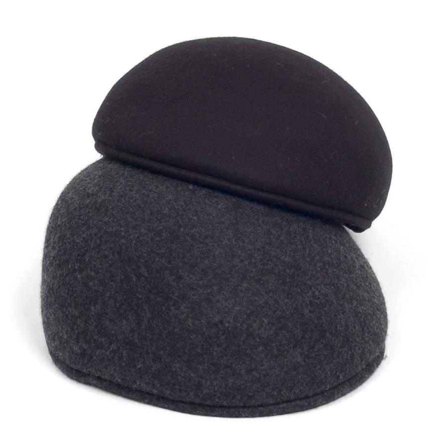 ハンチング ウール ベレー帽スタイル 秋冬　メンズ レディース 無地 シンプル ハンチングキャップ カジュアル 帽子 フリーサイズ 58cm ブラック、グレー　2色 |  | 05