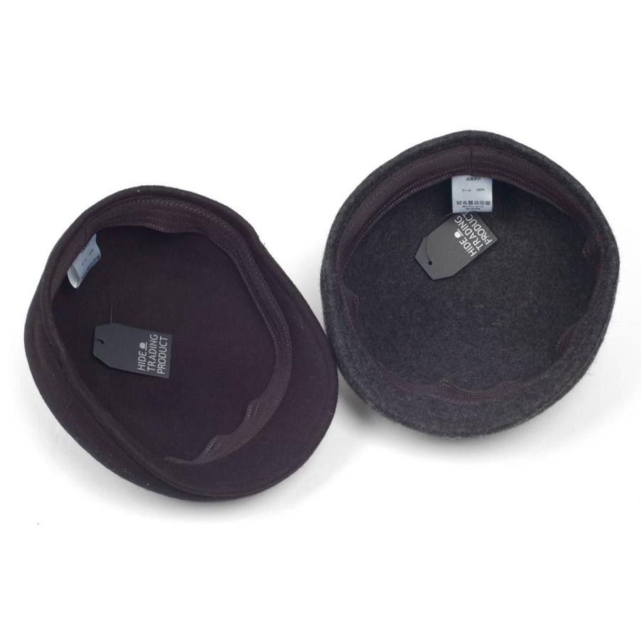 ハンチング ウール ベレー帽スタイル 秋冬　メンズ レディース 無地 シンプル ハンチングキャップ カジュアル 帽子 フリーサイズ 58cm ブラック、グレー　2色 |  | 08