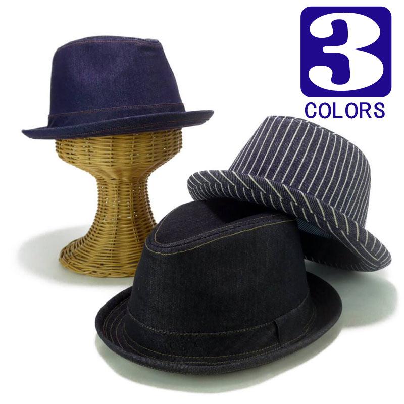 デニム ロールアップ マニッシュ ハット 中折れハット 帽子 メンズ レディース 男女兼用 帽子 58cm フリー サイズ 微調整可能 父の日 敬老の日 | 