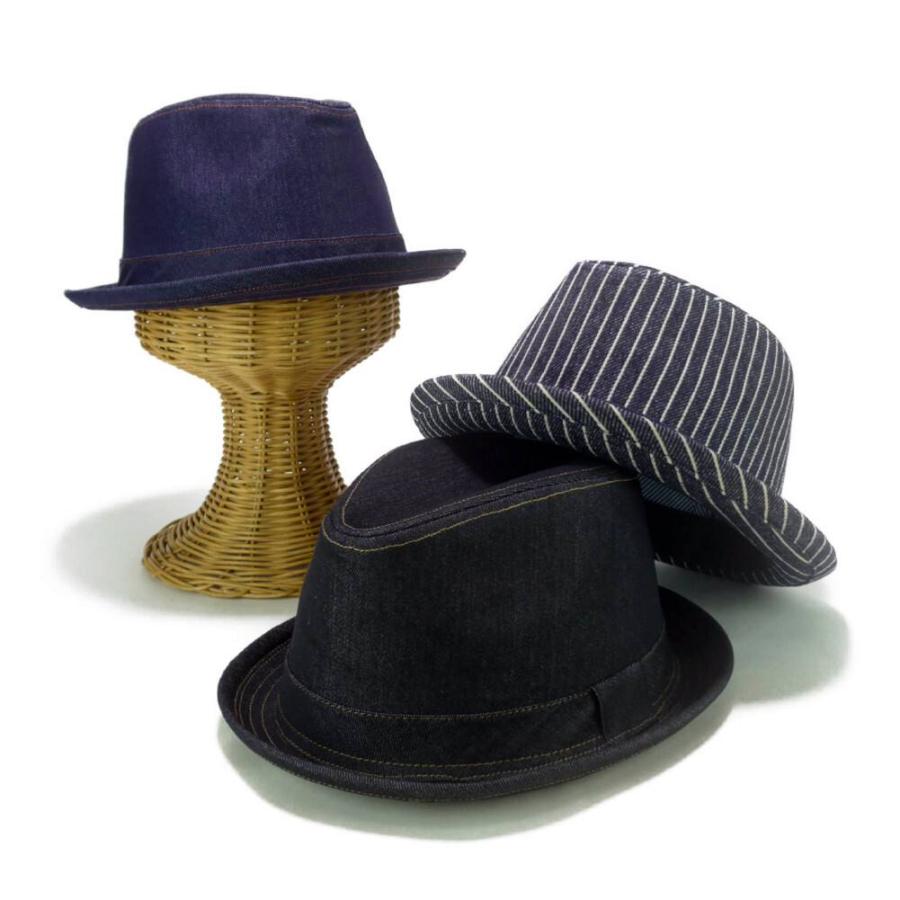 貴重CUNE デニムハット　中折れハット デニム ロールアップ マニッシュ ハット 中折れハット 帽子 メンズ