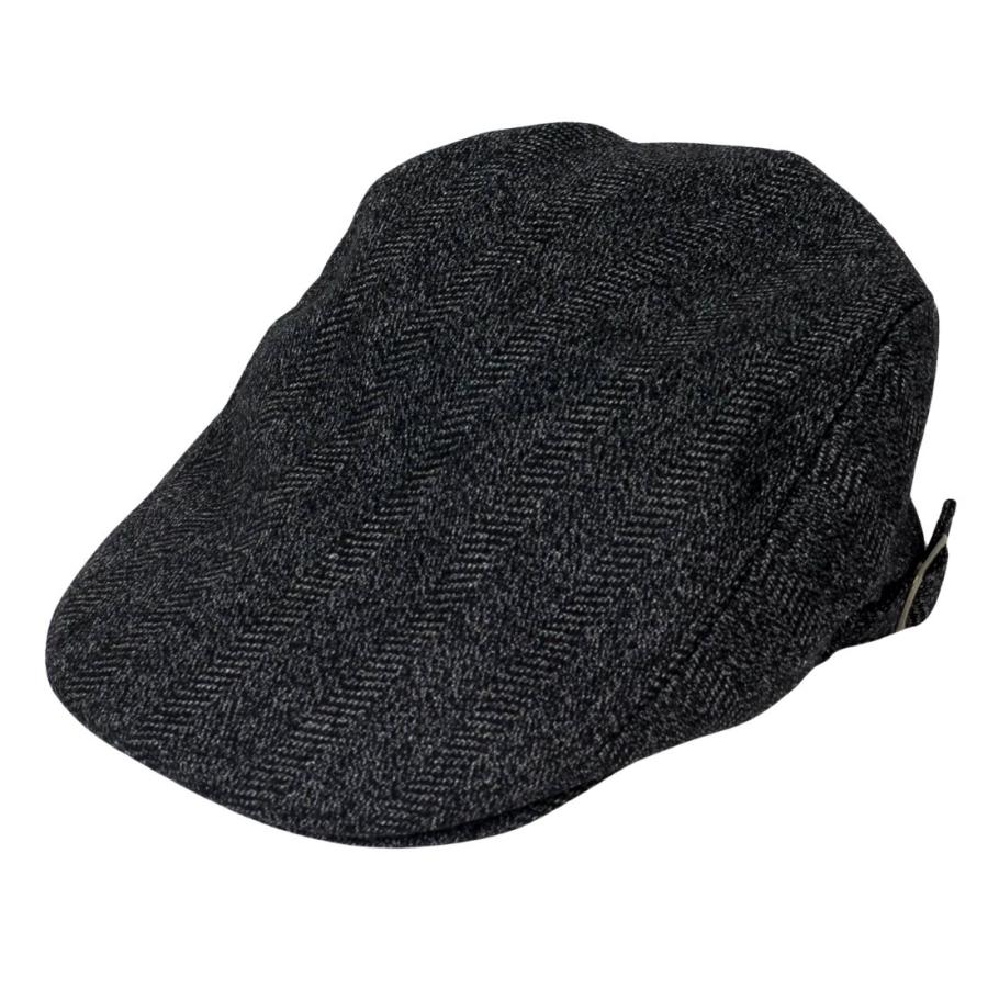 ハンチング帽 ウールジャガードハンチング 帽子 メンズ レディース ヘリンボーン 秋冬 サイドベルト付き サイズ調整可能  送料無料 |  | 05