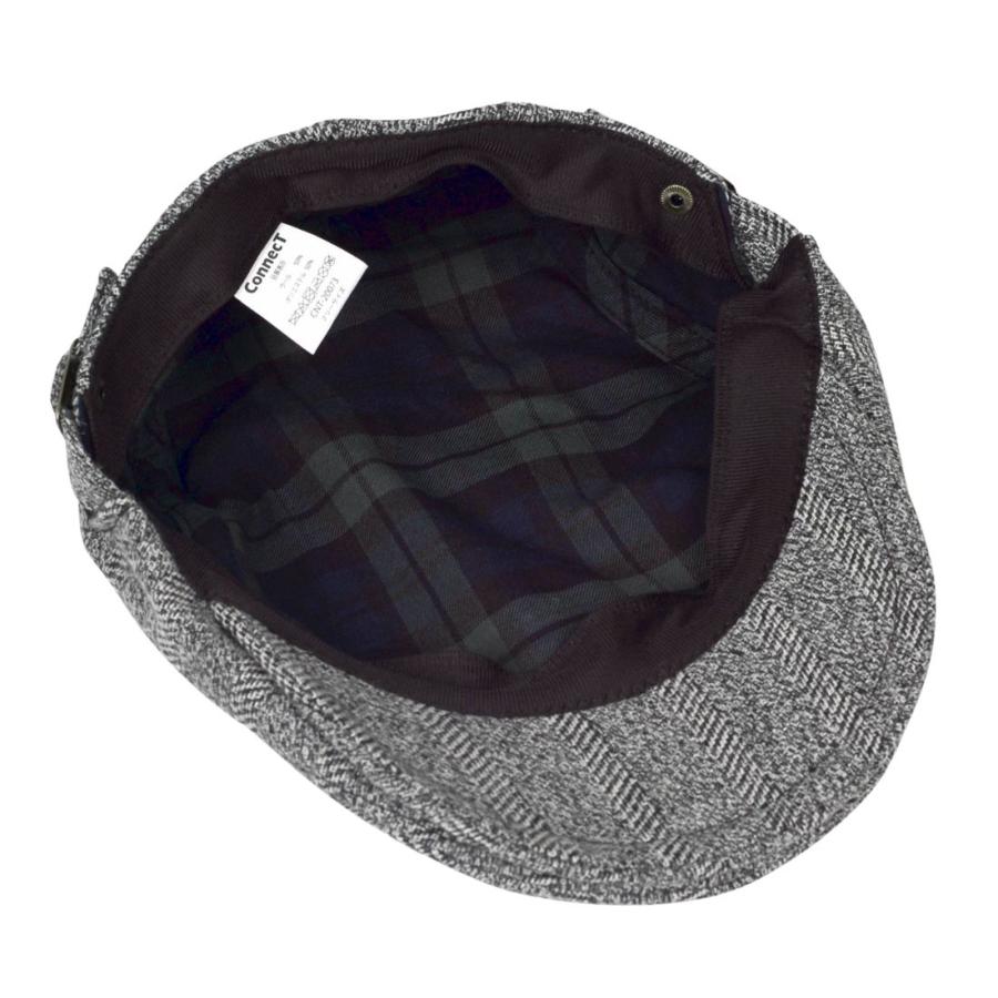 ハンチング帽 ウールジャガードハンチング 帽子 メンズ レディース ヘリンボーン 秋冬 サイドベルト付き サイズ調整可能  送料無料 |  | 10
