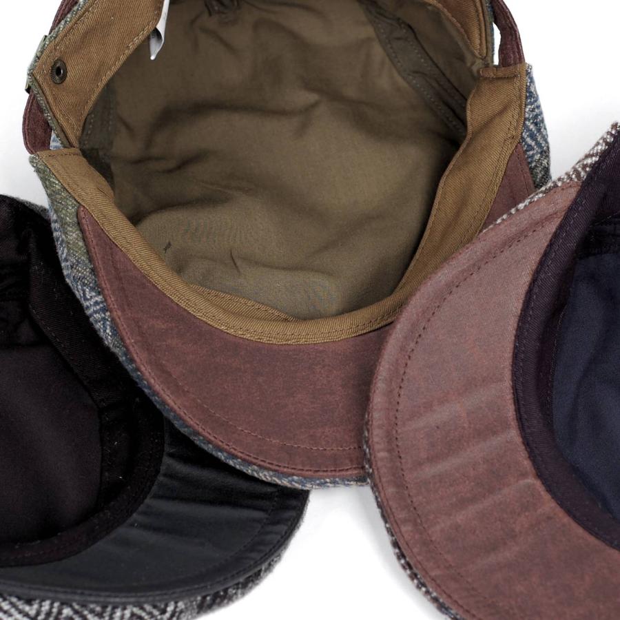 ハンチング ウィンター パターン パッチワーク つば裏 レザー メンズ レディース 帽子 58cm サイズ調整可能 2022新作 ３色展開 送料無料 敬老の日　父の日 |  | 06