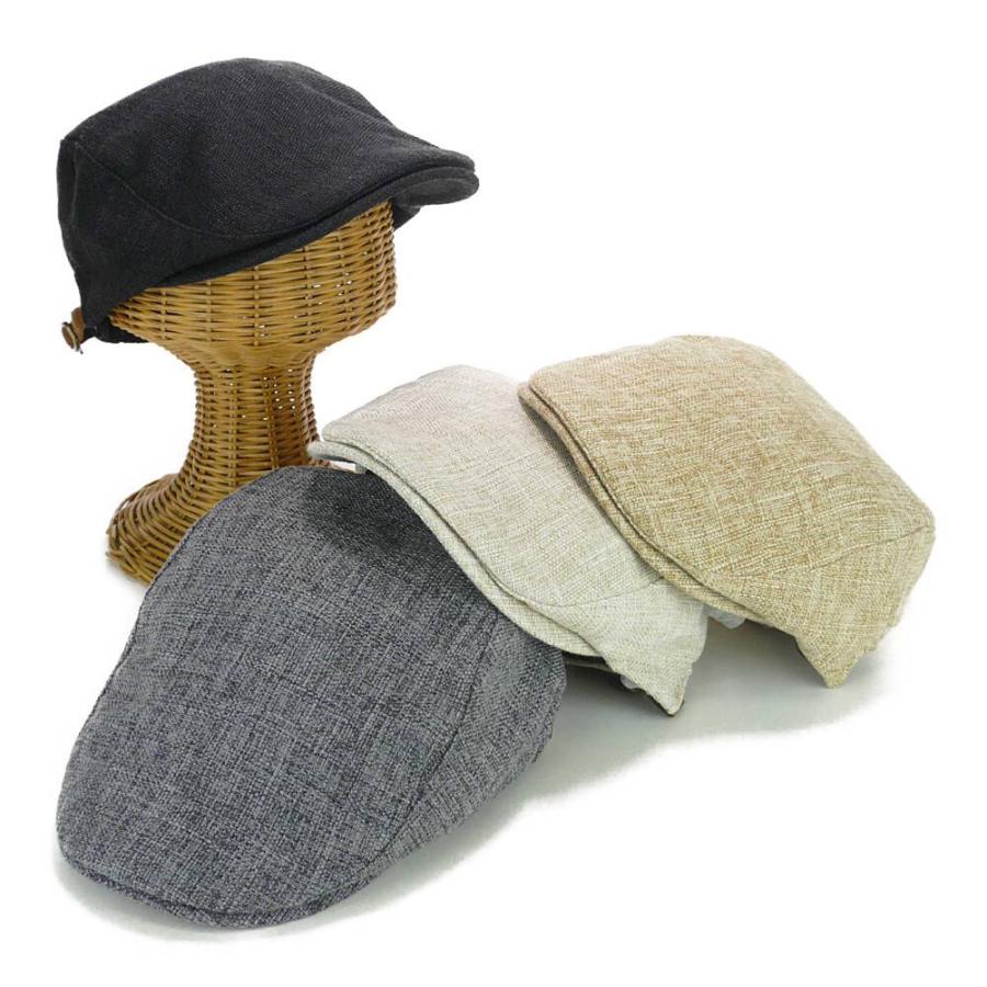 ハンチング ポリ・リネン・ハンチング ぼかし無地 ソリッド 裏ボタニカル柄 メンズ レディース 帽子 58cm サイズ調整可能 2022新作 4色展開 送料無料 |  | 01