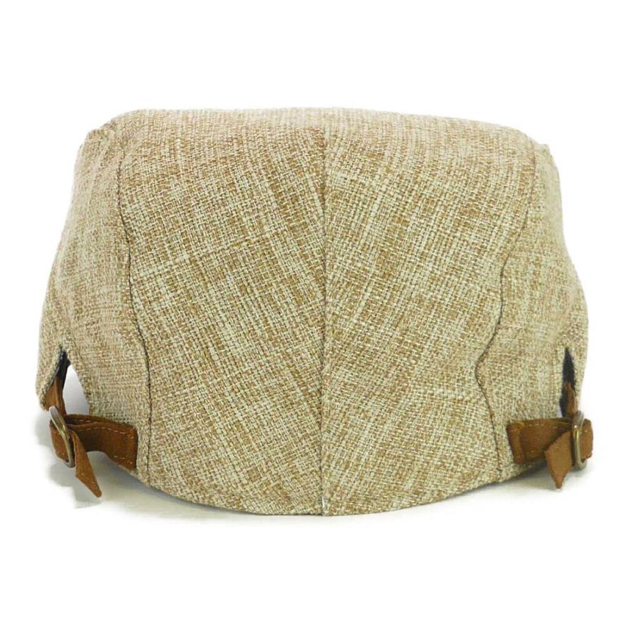 ハンチング ポリ・リネン・ハンチング ぼかし無地 ソリッド 裏ボタニカル柄 メンズ レディース 帽子 58cm サイズ調整可能 2022新作 4色展開 送料無料 |  | 04