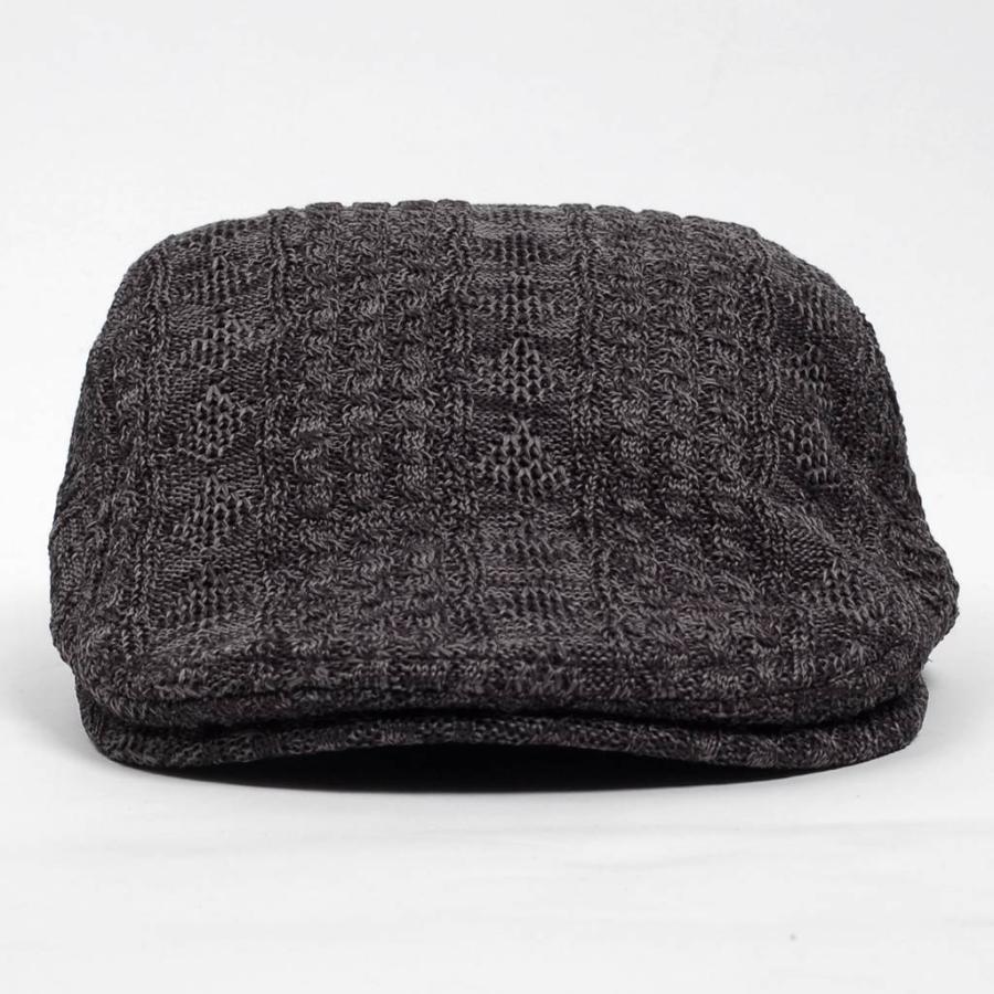 ハンチング帽 ポリケーブル ニット メンズ 秋 冬 灰色 グレー ハンチング キャップ 帽子 Flat cap サイズ 58cm 調整可能 |  | 02