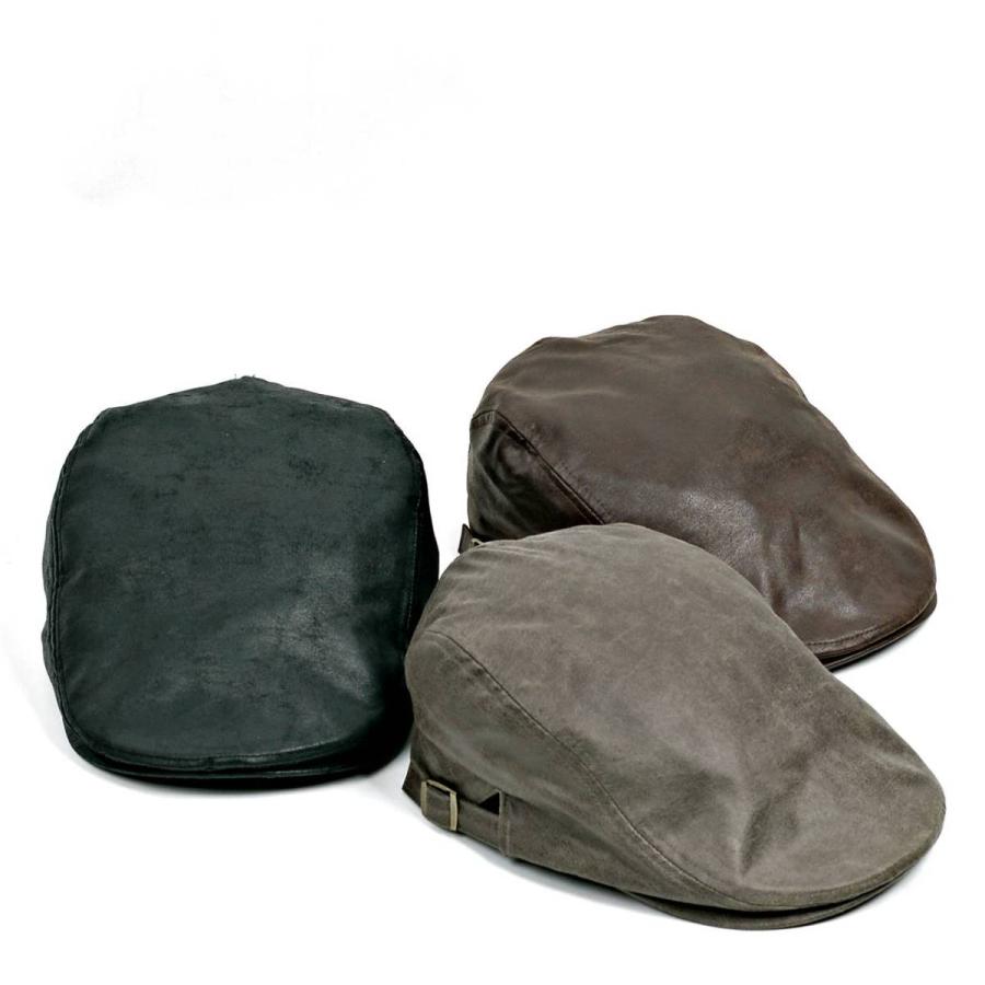 ハンチング クラック フェイク レザー 合皮 無地 ソリッド メンズ レディース 帽子 キャスケット フラットキャップ 3色 ブラック ブラウン オリーブ 系 |  | 06