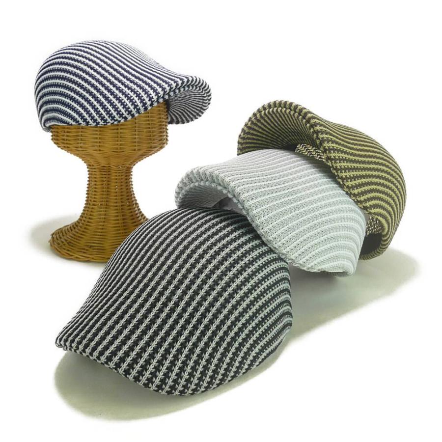 ハンチング メッシュ 夏 ストライプ サーモ ハンチング メンズ レディース 夏 サマー帽子 58cm サイズ調整可能 2022新作 4色展開 敬老の日　父の日 |  | 01