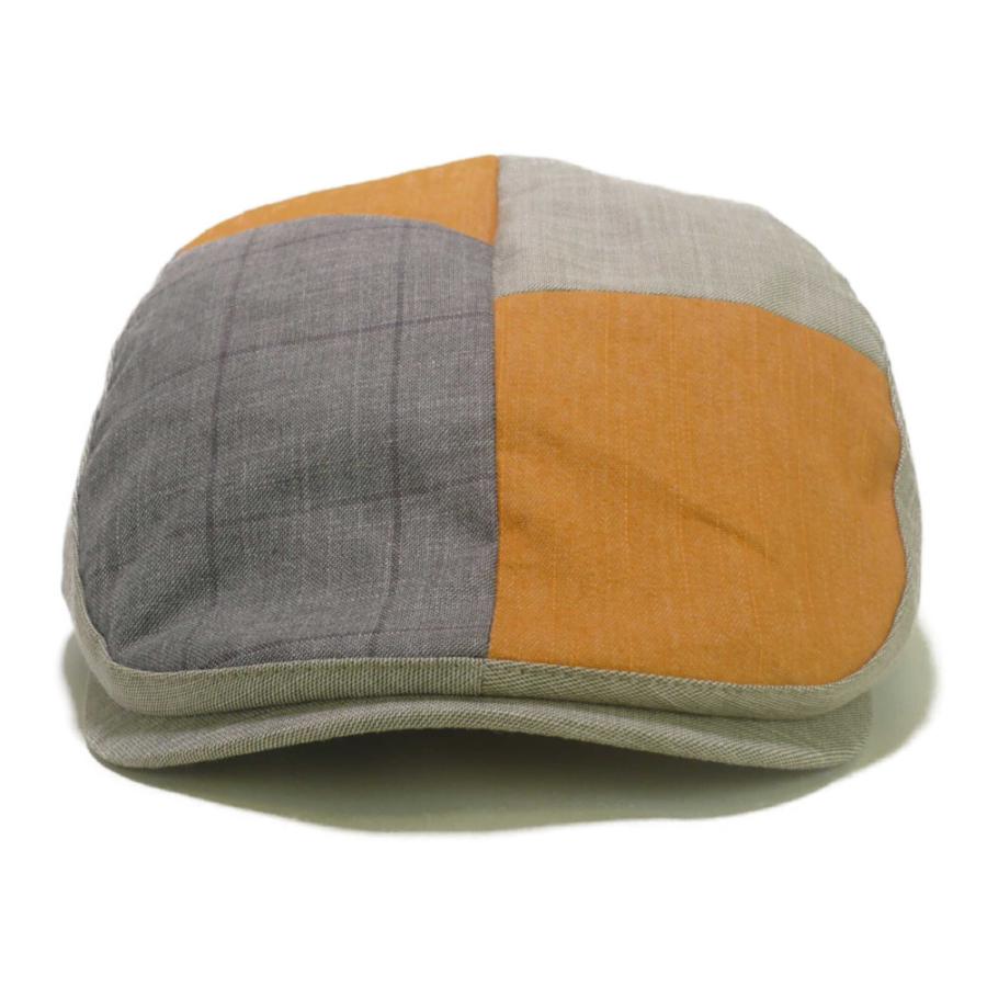 ハンチング メンズ レディース ４枚ハギ パッチワーク キルト 繋ぎ合わせ 淡いカラー ３色 帽子 58cm サイド調整スナップベルト付き 敬老の日 父の日 |  | 09