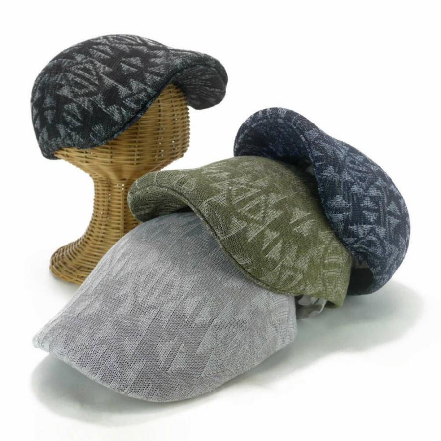 ハンチング メッシュ 夏 エスニック パターン 柄 サーモ ハンチング メンズ レディース 夏 サマー帽子 58cm サイズ調整可 新作 4色 敬老の日　父の日 |  | 06