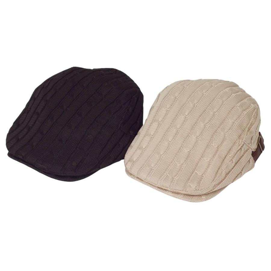 ハンチング帽 ポリケーブルハンチング帽 メンズ レディース 秋冬 ケーブル編み サイズ調整可能 サイドベルト付き おしゃれ 防寒  送料無料 |  | 03