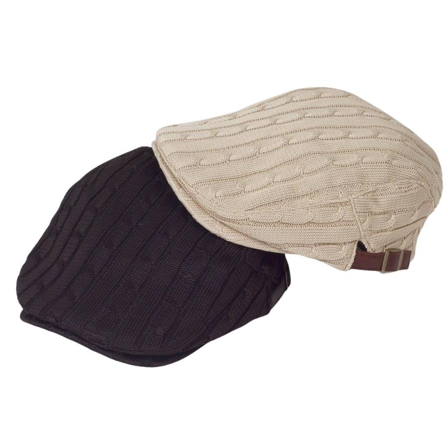 ハンチング帽 ポリケーブルハンチング帽 メンズ レディース 秋冬 ケーブル編み サイズ調整可能 サイドベルト付き おしゃれ 防寒  送料無料 |  | 04