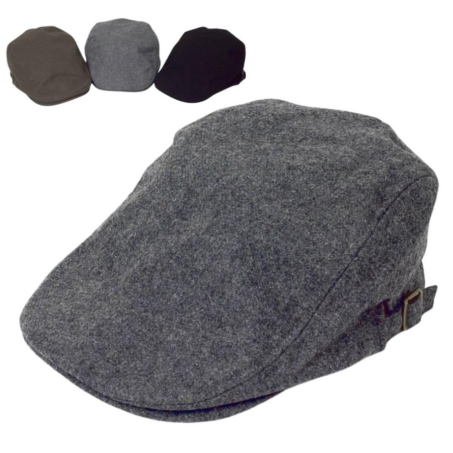 ウール混 メルトン ハンチング メンズ レディース 秋冬 帽子 防寒 チェック柄 裏地 サイズ調整 ベルト付き おしゃれ 散歩 通勤 ギフト プレゼント 送料無料 | 