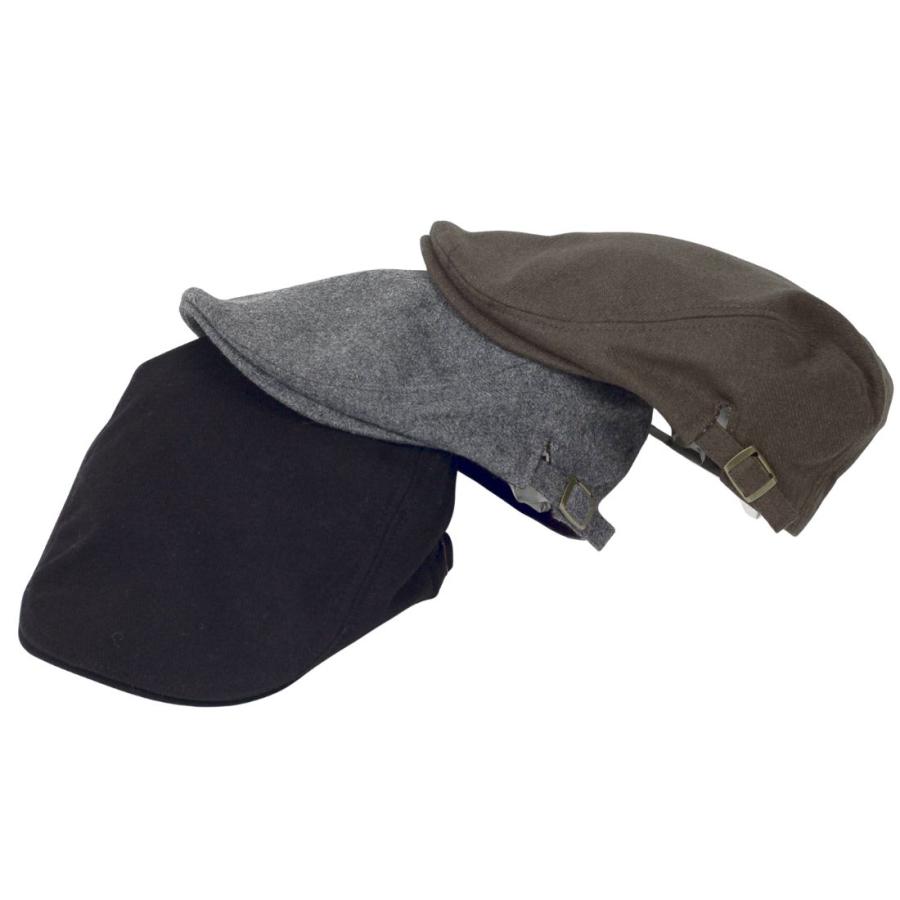 ウール混 メルトン ハンチング メンズ レディース 秋冬 帽子 防寒 チェック柄 裏地 サイズ調整 ベルト付き おしゃれ 散歩 通勤 ギフト プレゼント 送料無料 |  | 05