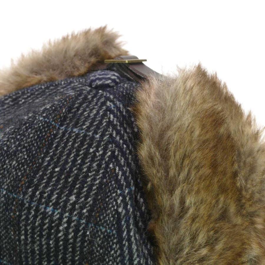 イヤー フラップ キャップ グレンチェック ファー耳あて帽子 あたたかい耳つきキャップ 防寒 アウトドア キャンプ ボア 冬シーズン 58cm サイズ微調整可能 |  | 12