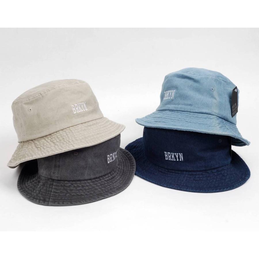 バケットハット メンズ レディース バケハ BRKYN刺繍 バイオウォッシュ 男女兼用サイズ（58cm） UVカット HAT ブラック ベージュ ネイビー SAX 4色 Mサイズ |  | 10