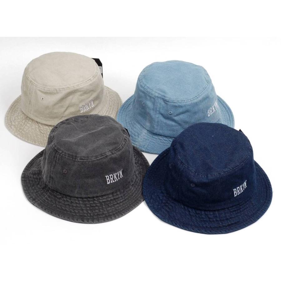 バケットハット メンズ レディース バケハ BRKYN刺繍 バイオウォッシュ 男女兼用サイズ（58cm） UVカット HAT ブラック ベージュ ネイビー SAX 4色 Mサイズ |  | 11
