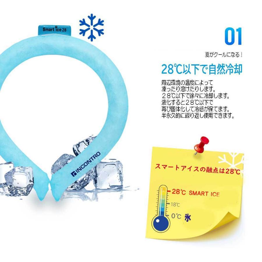 スマートエコアイス ネックバンド ネックリング 韓国製 28℃ NASA 首冷却 首 冷やす ひんやり グッズ ネック リング  首掛け INCONTRO 熱中症対策 送料無料 |  | 09