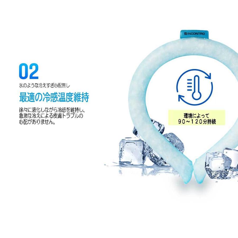 スマートエコアイス ネックバンド ネックリング 韓国製 28℃ NASA 首冷却 首 冷やす ひんやり グッズ ネック リング  首掛け INCONTRO 熱中症対策 送料無料 |  | 10