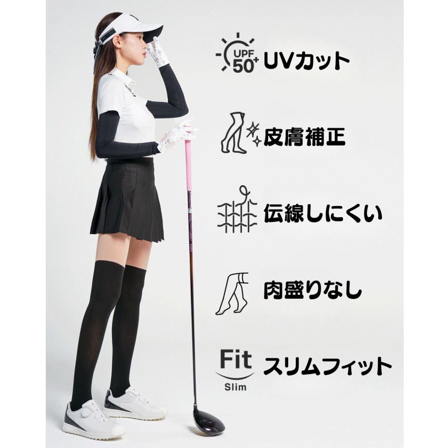 ストッキング ゴルフストッキング オールインワン スパッツとストッキング、ハイニーソックスが合体、UV遮断、伝線しにくい、オールシーズン |  | 17