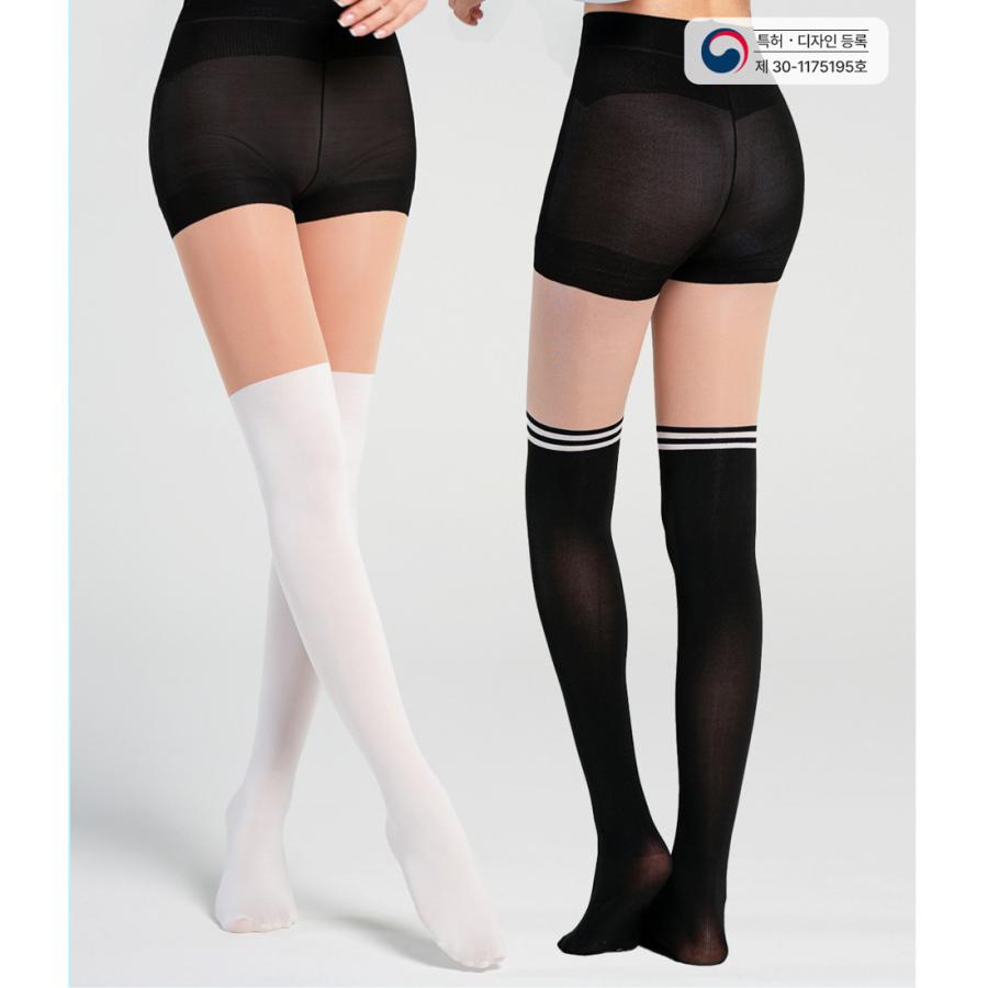 ストッキング ゴルフストッキング オールインワン スパッツとストッキング、ハイニーソックスが合体、UV遮断、伝線しにくい、オールシーズン |  | 01