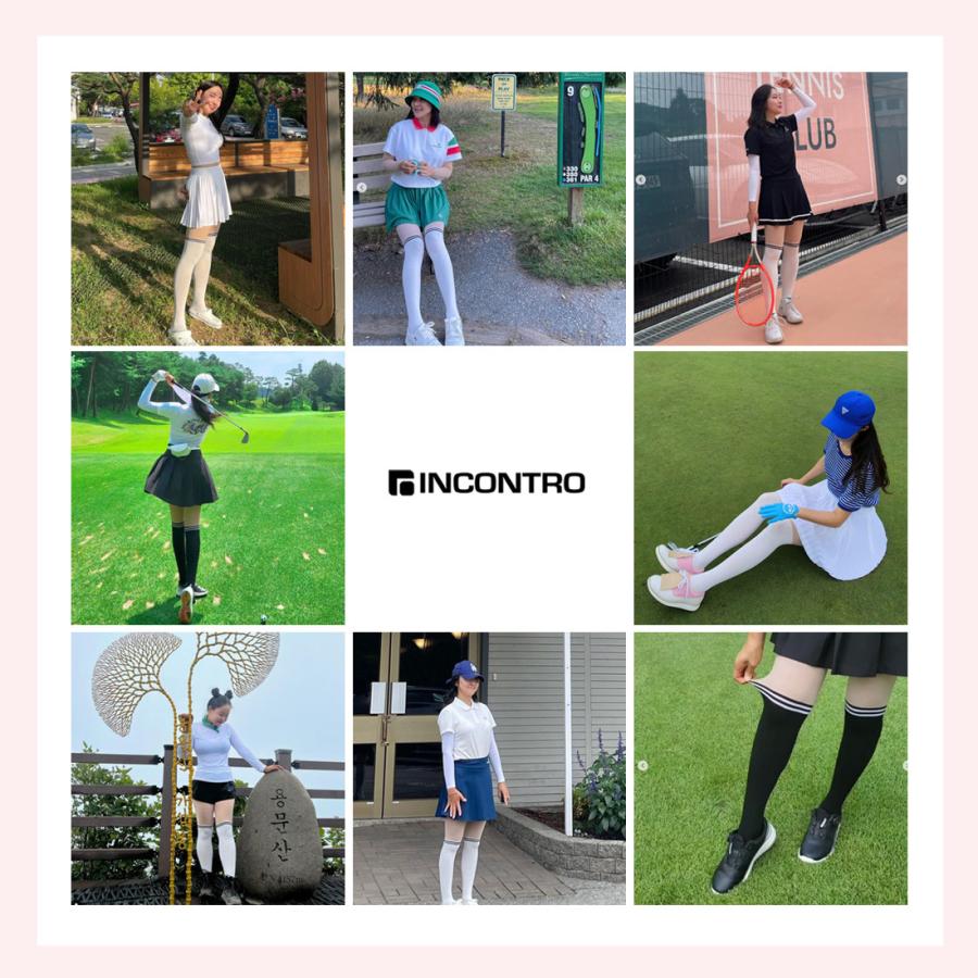 ストッキング ゴルフストッキング オールインワン スパッツとストッキング、ハイニーソックスが合体、UV遮断、伝線しにくい、オールシーズン |  | 02