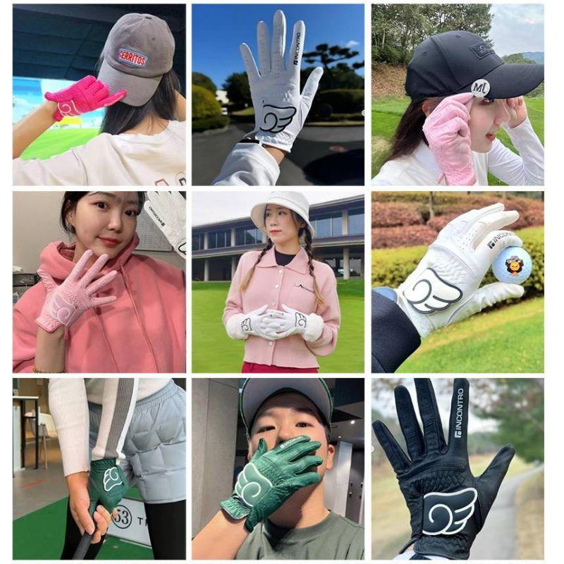 ゴルフ グローブ 手袋 左手 右利き用 かわいい ウィング飾り 水洗い可能 プレミアムマイクロファイバーソフトな手触り感 ゴルフ雑貨 男女併用 |  | 11