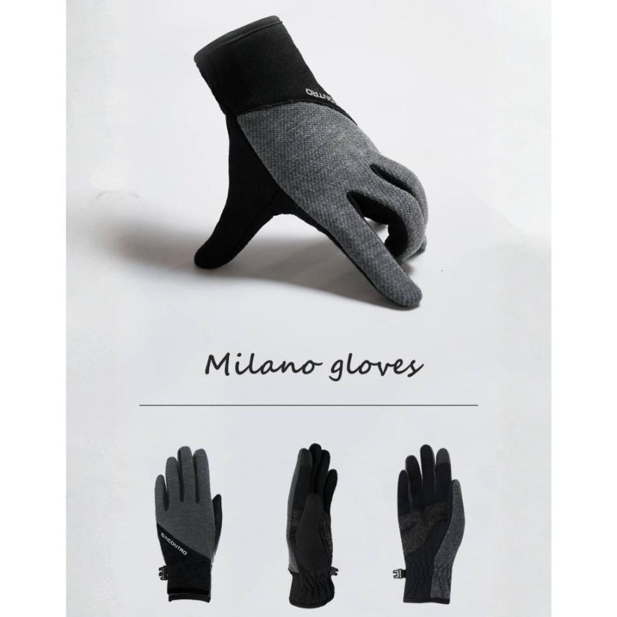 メランジ手袋 スマホ対応 裏起毛 防寒 グローブ メンズ レディース 3Mリフレクター ストレッチ 滑り止め 登山 アウトドア 通勤 通学 冬用 INCONTRO |  | 16