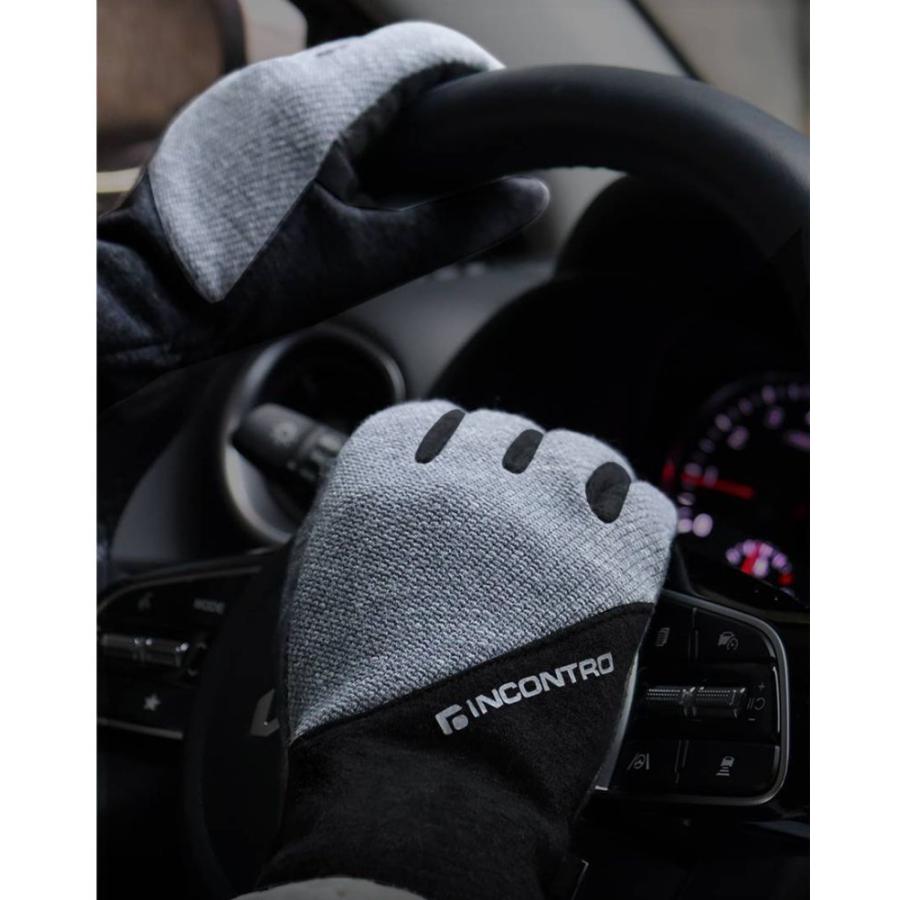 メランジ手袋 スマホ対応 裏起毛 防寒 グローブ メンズ レディース 3Mリフレクター ストレッチ 滑り止め 登山 アウトドア 通勤 通学 冬用 INCONTRO |  | 04