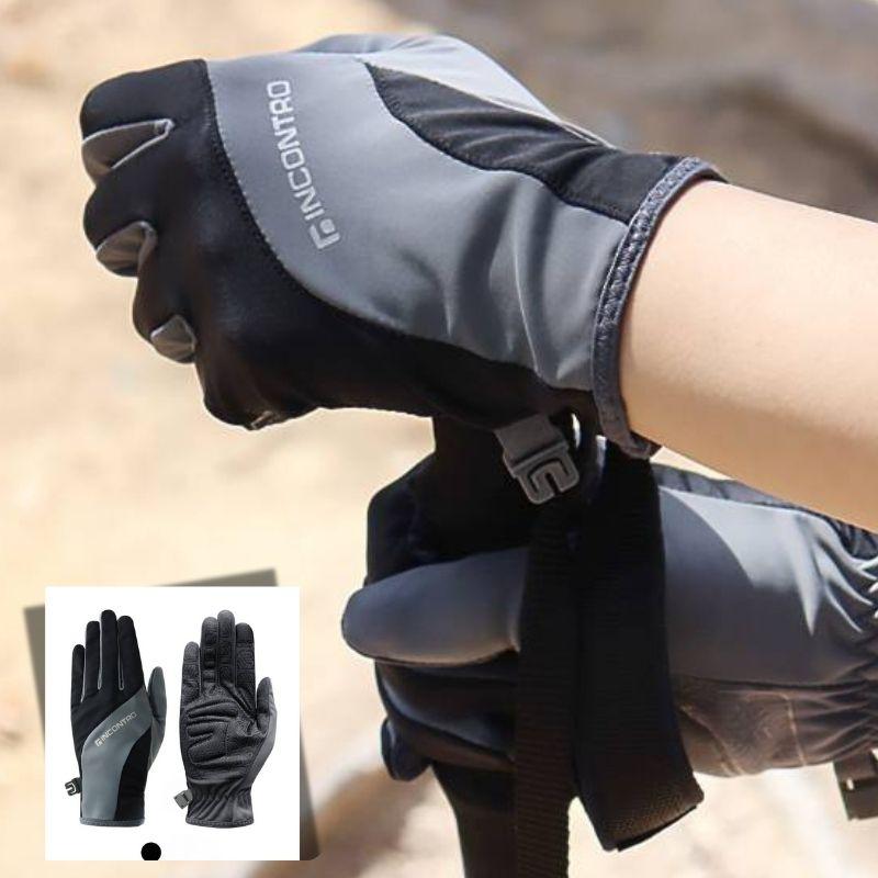 アウトドア 手袋 スポーツ グローブ メンズ レディース スマホ対応 春 夏 秋 冬 3M反射ロゴ 滑り止め スパンデックス 紛失防止バックル 通気性 防寒 通勤 通学 | 