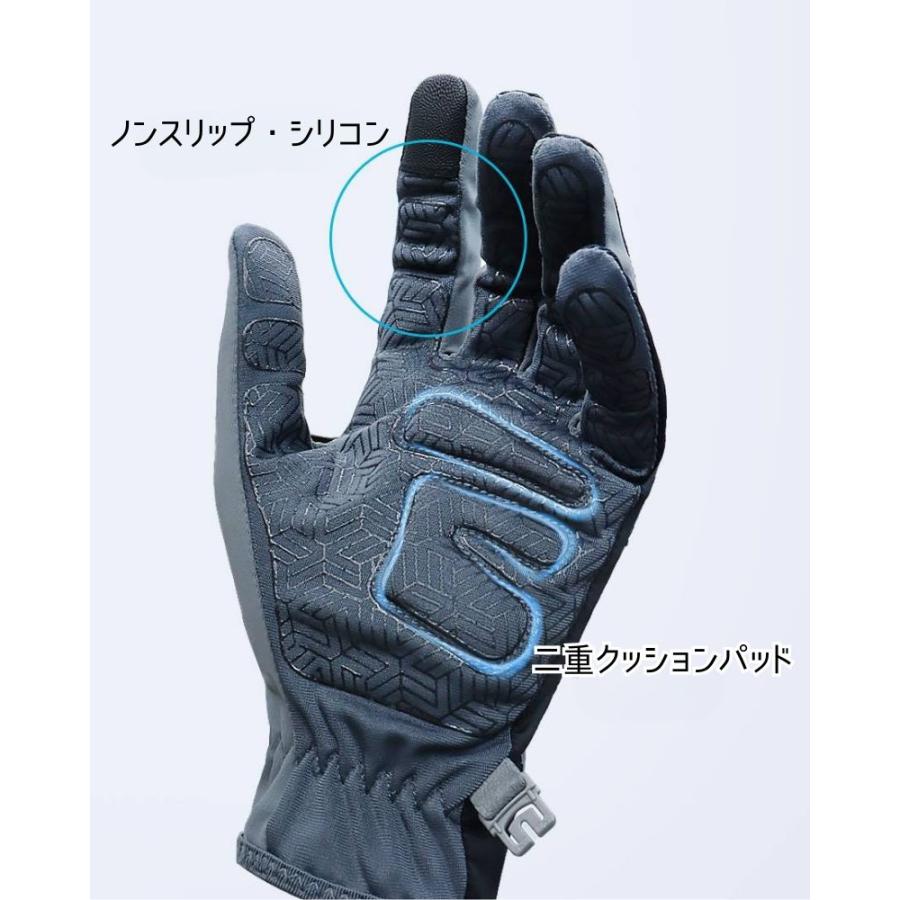 アウトドア 手袋 スポーツ グローブ メンズ レディース スマホ対応 春 夏 秋 冬 3M反射ロゴ 滑り止め スパンデックス 紛失防止バックル 通気性 防寒 通勤 通学 |  | 06