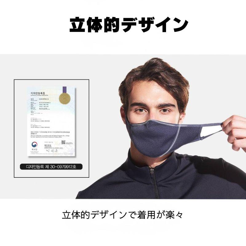 3Dカーテン式開口部 防寒マスク 黒色 飲食OK 立体フィット くもり防止ワイヤー メッシュ内側 ストッパー調整 小顔効果 男女兼用 送料無料 |  | 05