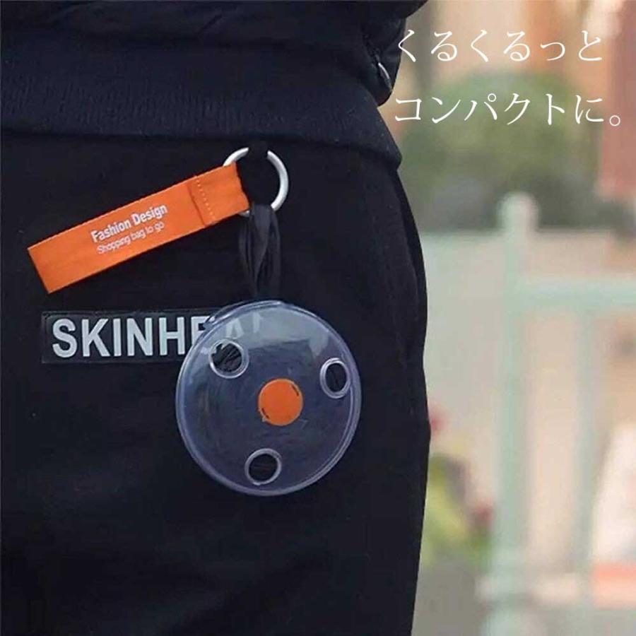 エコバッグ おしゃれに巻き上げてかんたん収納できるロールバッグ 折りたたみできるコンパクトなトートバッグスタイル 5色 |  | 02