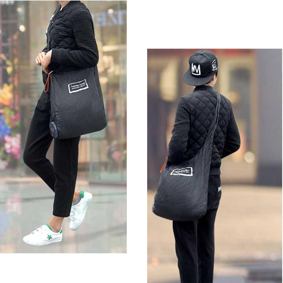 エコバッグ おしゃれに巻き上げてかんたん収納できるロールバッグ 折りたたみできるコンパクトなトートバッグスタイル 5色 |  | 03