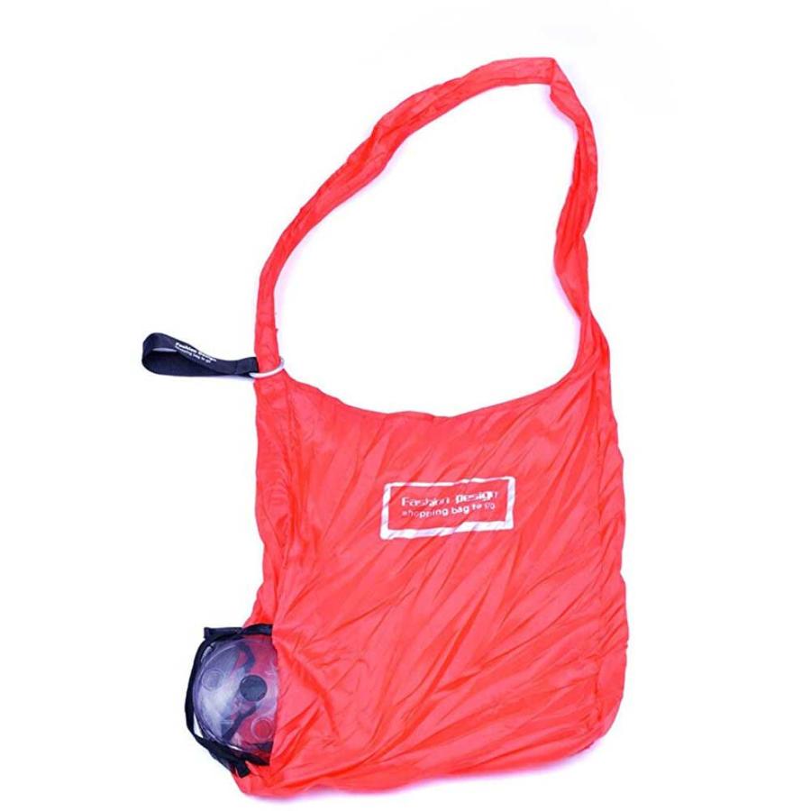 エコバッグ おしゃれに巻き上げてかんたん収納できるロールバッグ 折りたたみできるコンパクトなトートバッグスタイル 5色 |  | 09