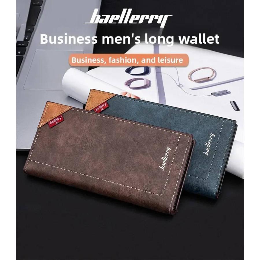 【RFIDスキミング防止】 長財布 メンズ ロングウォレット 多収納 マルチカードスロット ビジネスウォレット 薄型 スリム 大容量 送料無料 |  | 01