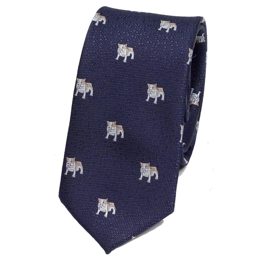 ネクタイ スリム ナロータイ いぬ・ブルドッグ、かわいいパターン デザイン 大剣幅6cm 送料無料 |  | 03