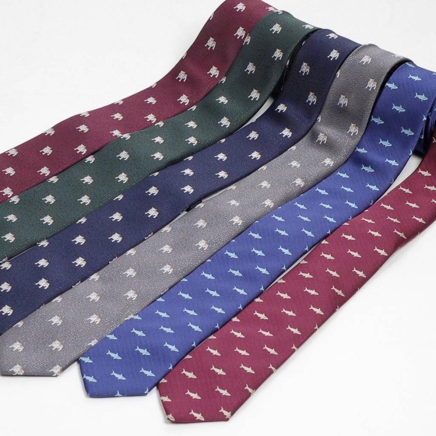 ネクタイ スリム ナロータイ いぬ・ブルドッグ、かわいいパターン デザイン 大剣幅6cm 送料無料 |  | 07
