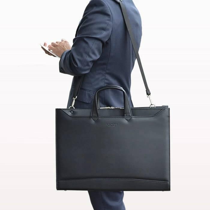 ブリーフケース ビジネスバッグ メンズ 大きめ 自立 ブランド 日本製 豊岡製鞄 A3 薄型 大開き 牛革握り 通勤 黒 KBN22344 |  | 05
