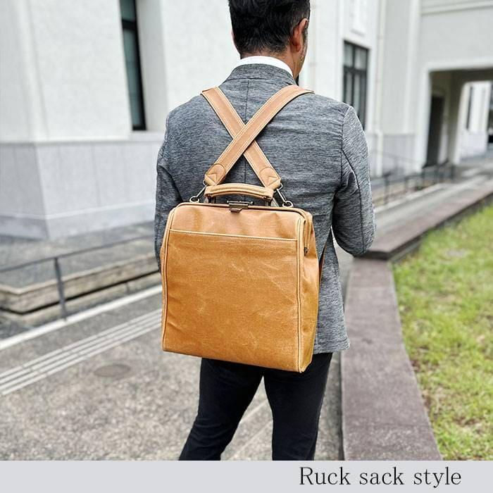 ダレスバッグ ビジネスバッグ メンズ リュック 日本製 豊岡製鞄 A4ファイル タブレット 縦 縦型 3WAY 白化合皮 鍵付き BRELIOUS 送料無料 |  | 01