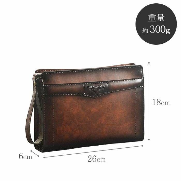 セカンドバッグ クラッチバッグ メンズ セカンドポーチ 小さめ ポーチ 高級感 軽量 ソフト A5 フォーマル 日本製 国産 豊岡製鞄 結婚式 ブラウン BRELIOUS |  | 15