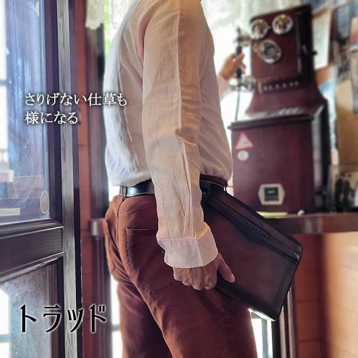 セカンドバッグ クラッチバッグ メンズ セカンドポーチ 小さめ ポーチ 高級感 軽量 ソフト A5 フォーマル 日本製 国産 豊岡製鞄 結婚式 ブラウン BRELIOUS |  | 05