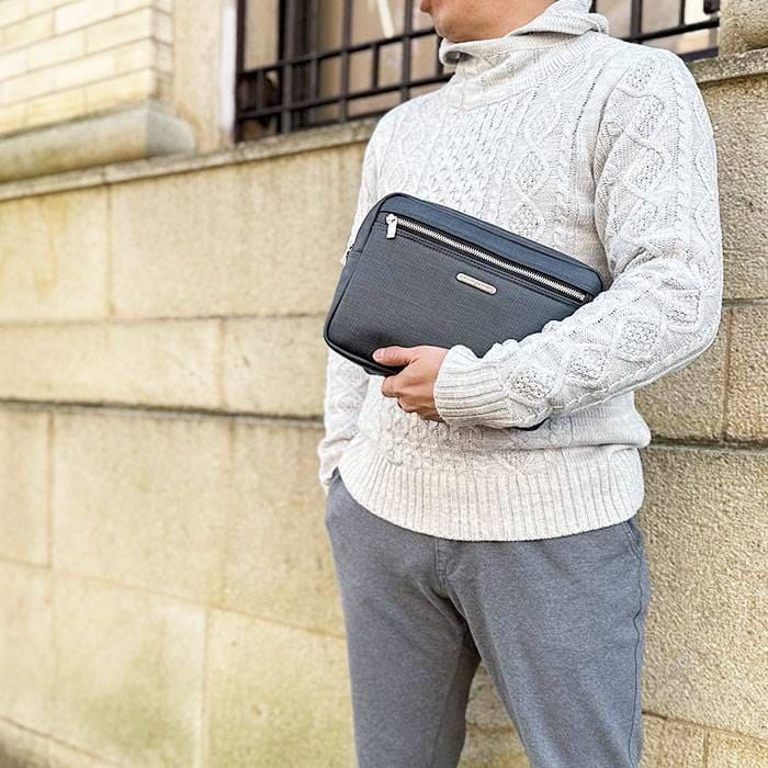 セカンドバッグ クラッチバッグ 日本製 豊岡製鞄 メンズ 高機能PVC 抗菌 耐アルコール ループハンドル付き セカンドポーチ PHILIPE LANGLET |  | 02