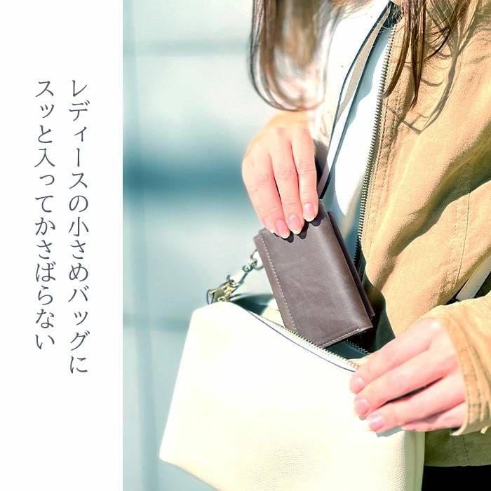 三つ折り財布 ミニ財布 牛革 本革 レザー メンズ レディース ボックス型小銭入れ 黒 グレー ミニマリスト ブランド HAMILTON ハミルトン 送料無料 |  | 03