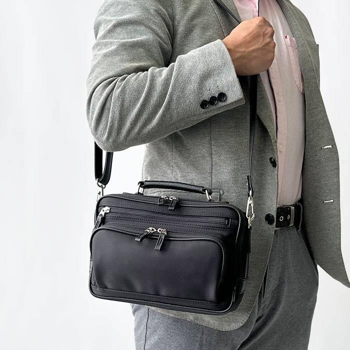 ショルダーバッグ カジュアルバッグ 日本製 豊岡製鞄 メンズ 斜めがけ 小さめ 手提げ ナイロン 旅行 横型 BLAZER CLUB |  | 01