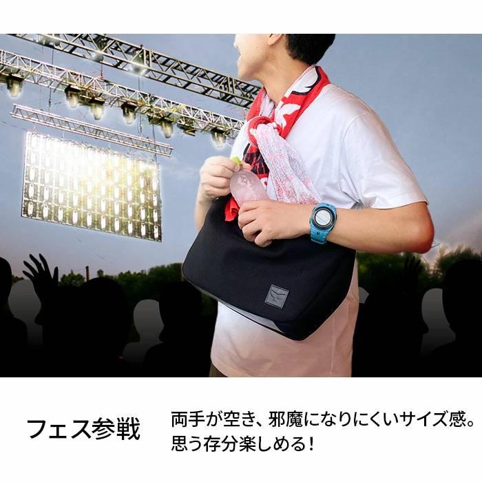 ショルダーバッグ メンズ 斜めがけ 軽量 撥水 メッシュ 半月型 B5対応 Mobby's モビーズ 黒 紺 【超軽量320g】メンズ レディース ボディバッグ風 舟形ポーチ |  | 05